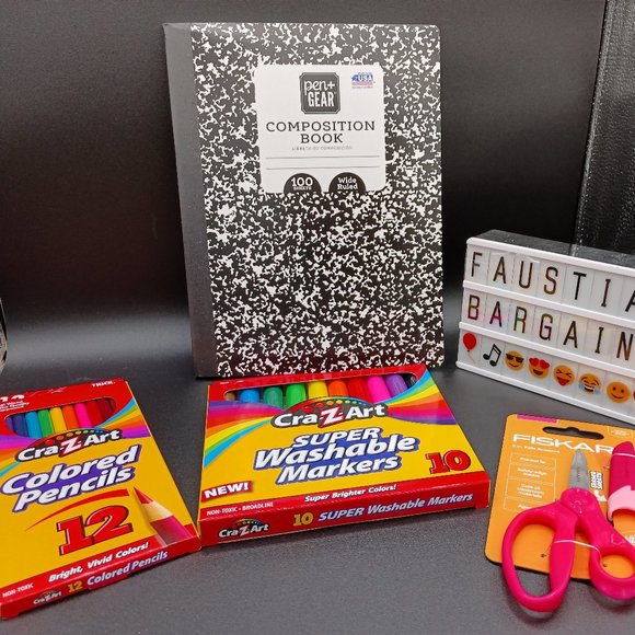 Lot of 2 or 4 Back To School Supplies- Composition, Markers, Scissors, Col Pncls - Picture 2 of 6